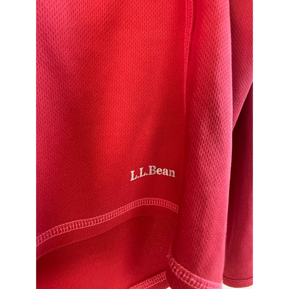 L.L. Bean T-shirt Women's Size Medium Pink V-neck Long Sleeve Activewear Workout - Picture 4 of 9